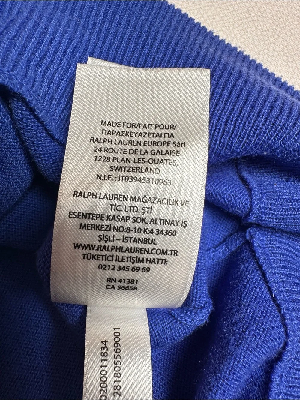 Polo Ralph Lauren Dragon Crest Full Zip Mock Neck Sweater Cashmere Blend  Blue M
